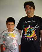TULLTURK FAN, Ulaşcan BAYDAR, with his father Bora BAYDAR.  Ulaşcan's t-shirt handmade by his father, since 1991 Istanbul concert !
